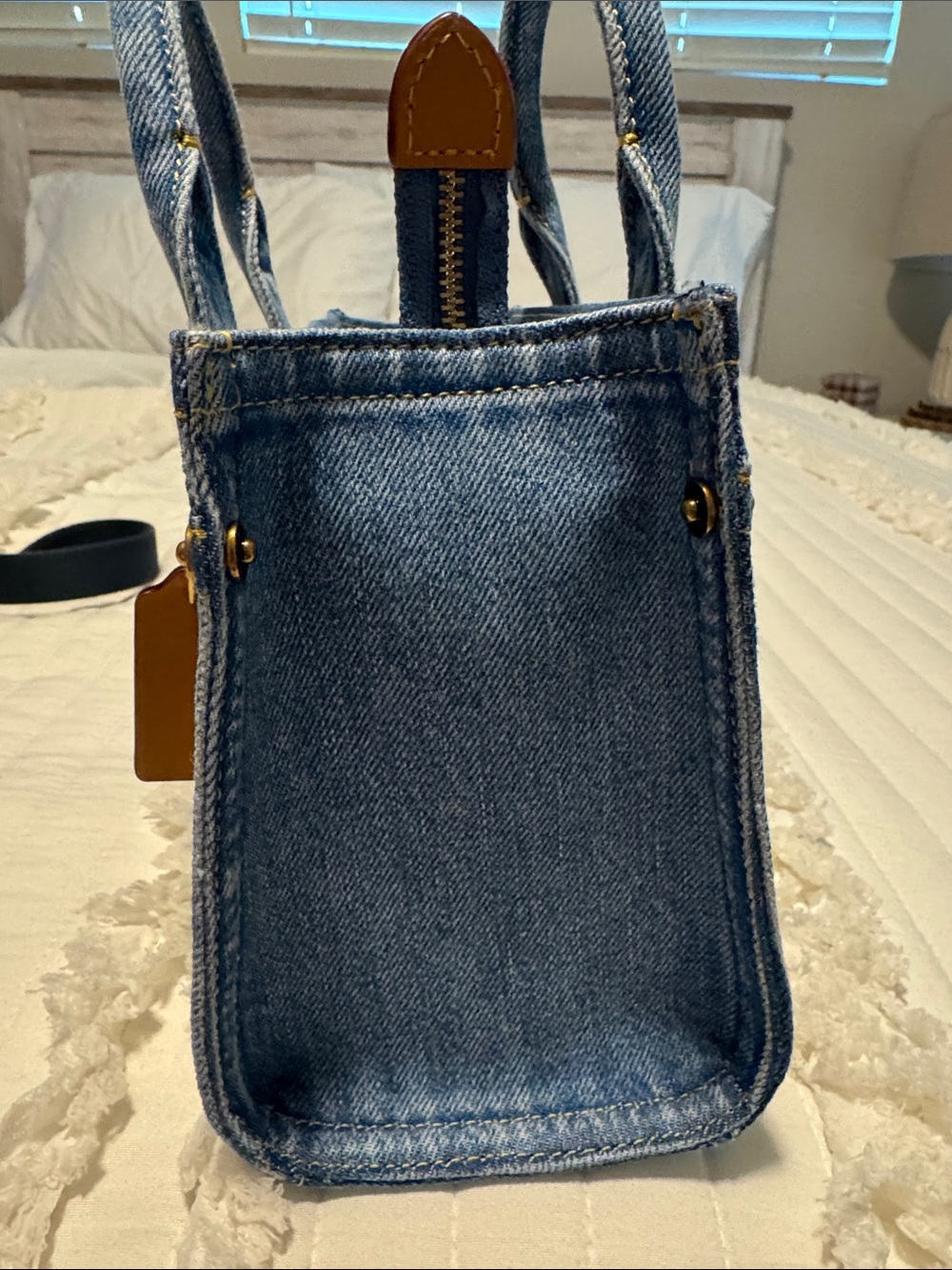 Coach Denim Mini Cargo Tote 20. Never Used - Picture 4 of 11